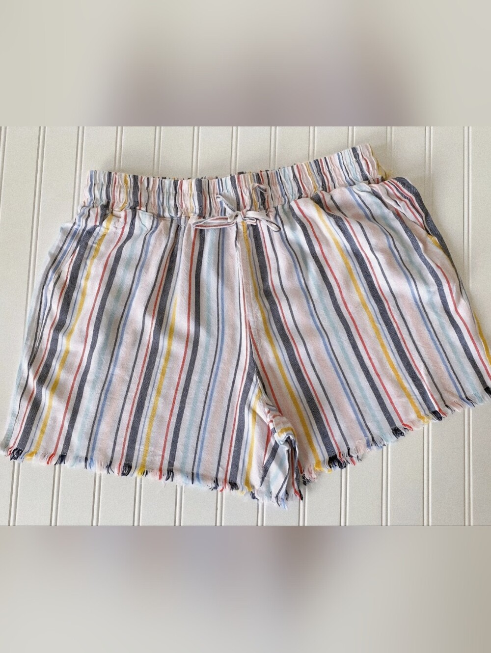 EUC Royalty For Me Collection Designed In LA "Beach🌊Shorts" Linen/Viscose Large - Picture 3 of 12